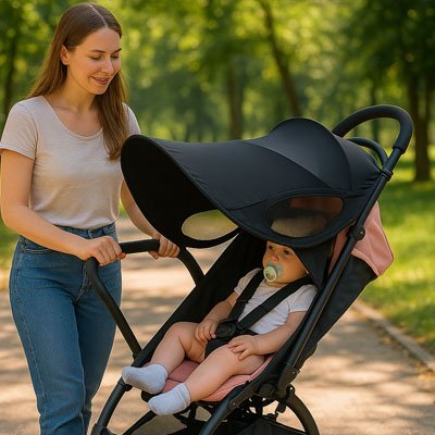 Parasol pour poussette contre le soleil | Protection optimale - BÉBÉ EN PLEIN AIR